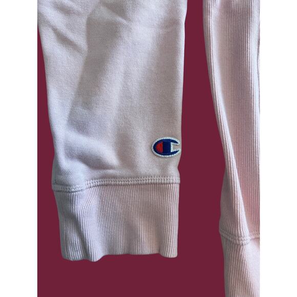 CHAMPION SPELLOUT Campus French Terry Cotton Sweatshirt, Pink| Women's Size: 1X - Picture 7 of 10